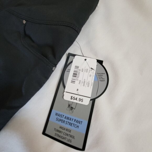 NEW Sz 8 Christopher Banks office Pants Slimming Waist Away Super Black NWT $55 - Picture 10 of 11